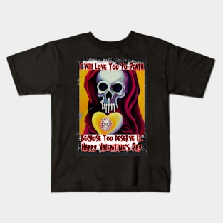 Goth Valentines Day Kids T-Shirt